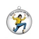 Pendentif Cabochon Argent - une copine au top