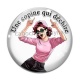 Cabochon Verre - une copine qui déchire