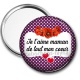 Miroir de poche - je t'aime maman de tout mon coeur