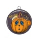 Pendentif Cabochon Argent - Halloween