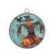 Pendentif Cabochon Argent - Halloween