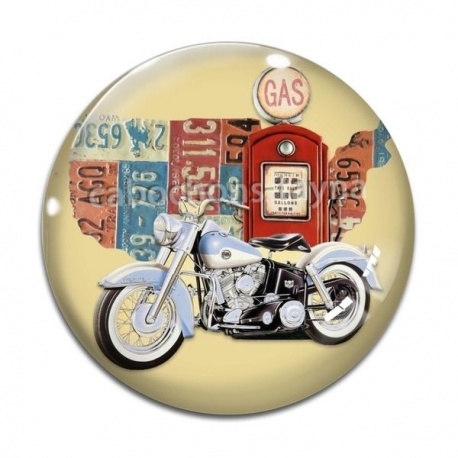 Cabochon Verre - moto