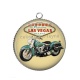 Pendentif Cabochon Argent - moto