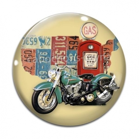Cabochon Verre - moto