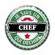 Cabochon Verre - je suis un chef qui déchire
