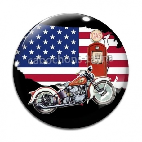 Cabochon Verre - moto
