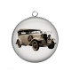 Pendentif Cabochon Argent - voiture