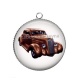 Pendentif Cabochon Argent - voiture