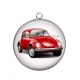 Pendentif Cabochon Argent - voiture