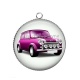 Pendentif Cabochon Argent - voiture