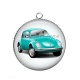 Pendentif Cabochon Argent - voiture