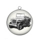 Pendentif Cabochon Argent - voiture