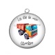 Pendentif Cabochon Argent - les clés de mon camion