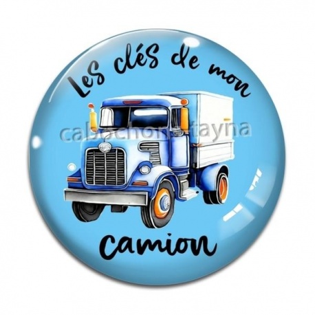 Cabochon Verre - les clés de mon camion