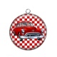 Pendentif Cabochon Argent - voiture