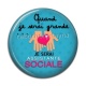 Cabochon Résine - quand je serais grande je serai assistante sociale