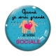 Cabochon Verre - quand je serais grande je serai assistante sociale