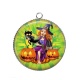 Pendentif Cabochon Argent - Halloween