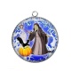 Pendentif Cabochon Argent - Halloween