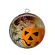 Pendentif Cabochon Argent - Halloween