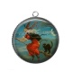 Pendentif Cabochon Argent - Halloween