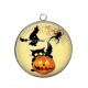 Pendentif Cabochon Argent - Halloween