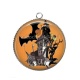 Pendentif Cabochon Argent - Halloween