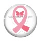 Cabochon Verre - octobre rose