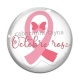 Cabochon Verre - octobre rose