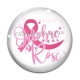 Cabochon Verre - octobre rose