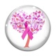 Cabochon Verre - octobre rose