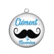 Pendentif Cabochon Argent - votre prénom november
