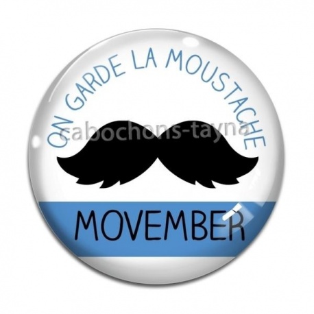 Cabochon Verre - on garde la moustache