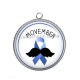 Pendentif Cabochon Argent - november