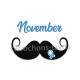 November – Cabochon verre ou résine – Badge, porte-clés, magnet, Décapsuleur