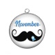 Pendentif Cabochon Argent - november