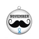 Pendentif Cabochon Argent - november