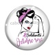 Cabochon Verre - octobre rose