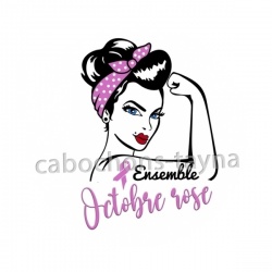 Octobre Rose ruban rose – Cabochon verre ou résine – Badge, porte-clés, magnet, miroir