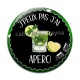 Cabochon Verre - j'peux pas j'ai apéro