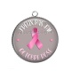 Pendentif Cabochon Argent - j'peux pas j'ai octobre rose
