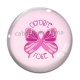 Cabochon Verre - octobre rose