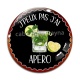 Cabochon Verre - j'peux pas j'ai apéro