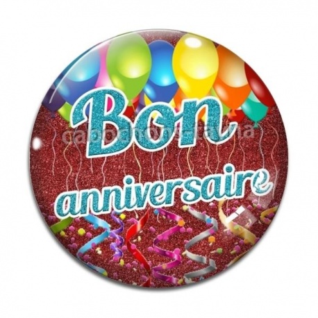 Cabochon Verre - bon anniversaire