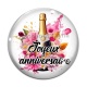 Cabochon Verre - joyeux anniversaire