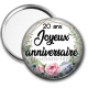 Miroir de poche - joyeux anniversaire 20 ans