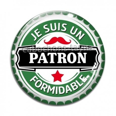 Cabochon Verre - je suis un patron formidable