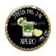 Cabochon Verre - j'peux pas j'ai apéro