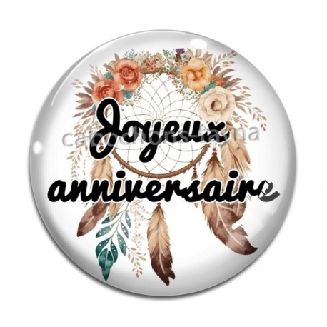 Cabochon Verre - joyeux anniversaire