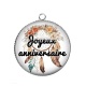 Pendentif Cabochon Argent - joyeux anniversaire